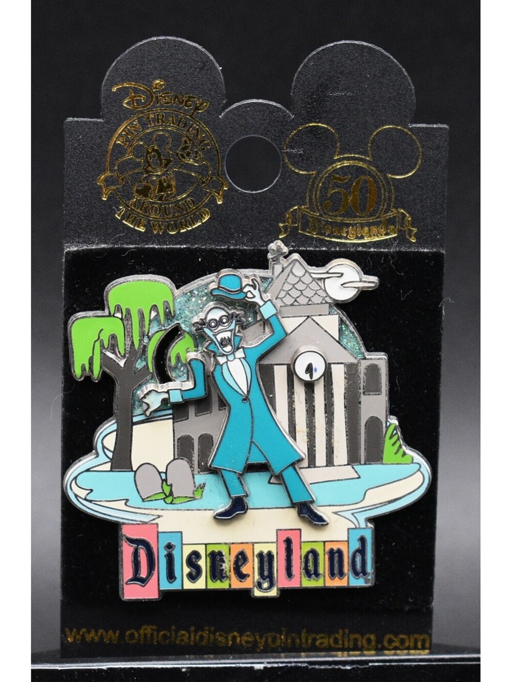 Disney Haunted Mansion Ezra Disneyland 50th Anniversary Retro Pin (C9)